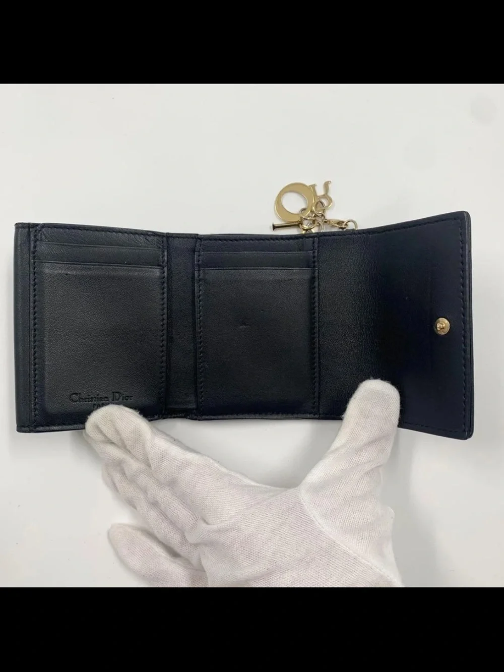 Dior Black Quilted Leather Small Wallet